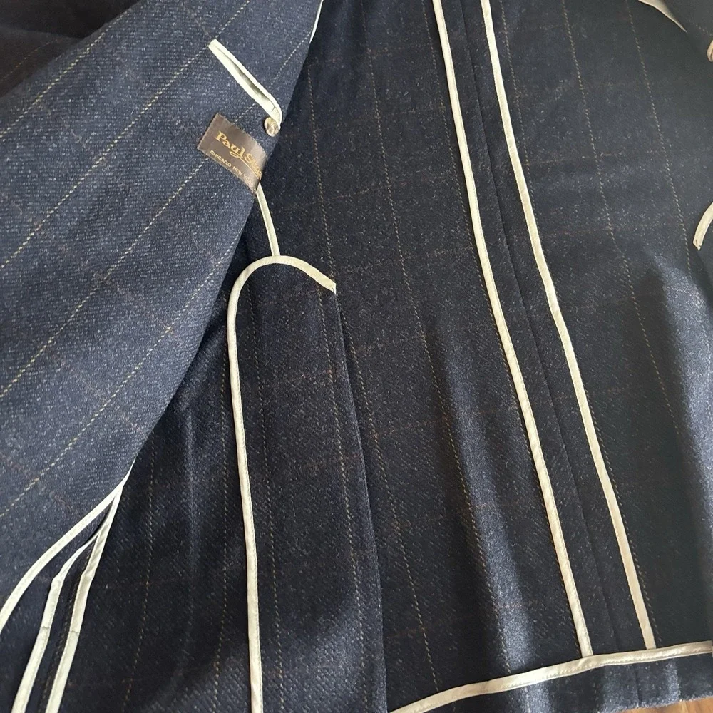 Paul Stuart Blazer Double Vented Sport Coat Quiet‎ Luxury SEE MEASUREMENTS~ FLAW